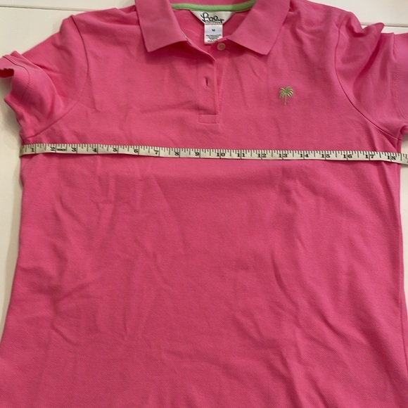 Lilly Pulitzer pink polo shirt 95% cotton 5% spandex - Picture 4 of 6
